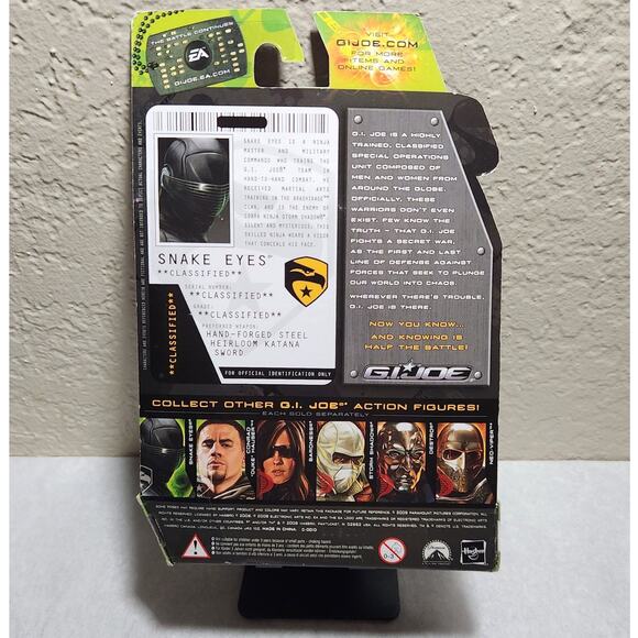 G.I. Joe The Rise Of Cobra Snake Eyes Ninja Commando 4" Action Figure 2009 New - Picture 4 of 7